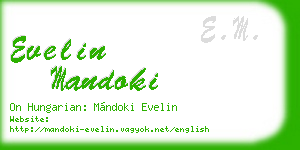 evelin mandoki business card
