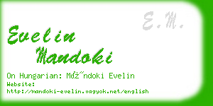 evelin mandoki business card